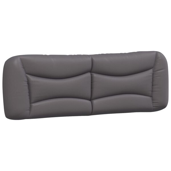 vidaXL Coussin de tête de lit gris 160 cm similicuir