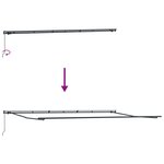 vidaXL Auvent manuel rétractable marron 600x300 cm