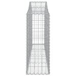 vidaXL Paniers à gabions arqués 25 Pièces 200x30x80/100 cm Fer galvanisé
