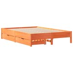 vidaXL Cadre de lit sans matelas cire marron 140x190cm bois pin massif