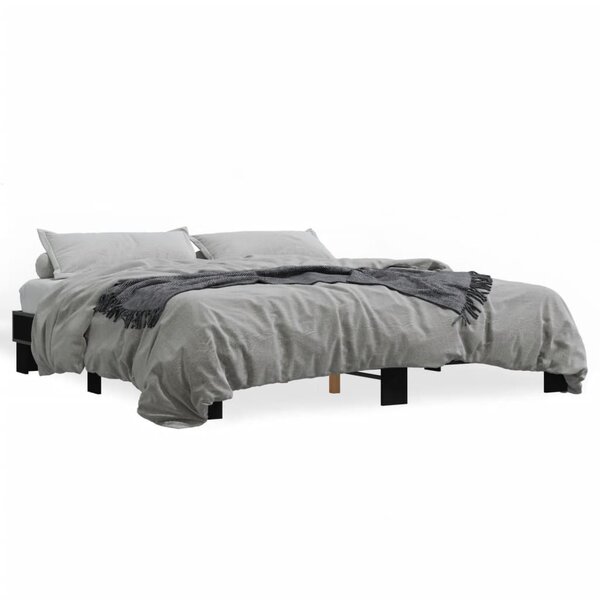 vidaXL Cadre de lit sans matelas noir 160x200 cm
