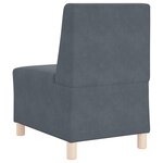 vidaXL Canapé modulaire sans accoudoirs Gris foncé 55 cm Velours