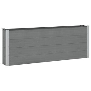 vidaXL Jardinière surélevée Noir 200 x 30 x 72 cm WPC et Aluminium