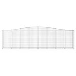 vidaXL Paniers à gabions arqués 6 Pièces 400x50x100/120 cm Fer galvanisé