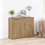 vidaXL Buffet chêne artisanal 88x30x70 cm bois d'ingénierie