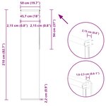 vidaXL Store enrouleur occultant blanc cassé 50x210cm largeur du tissu