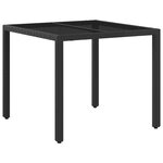 vidaXL Ensemble de repas extérieur 5 pc Noir et blanc crème polyrotin