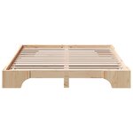 vidaXL Cadre de lit Naturel Bois de pin 160 x 200 cm Durable