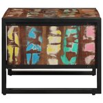 vidaXL Table basse multicolore 70x50x38 cm bois de récupération massif