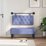 vidaXL Tête de lit suspendue Bleu denim Tissu