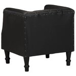 vidaXL Chaise cabriolet Noir Cuir véritable de chèvre