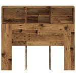 vidaXL Armoire de tête de lit vieux bois 120x19x103 5 cm