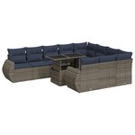 vidaXL Ensemble de canapés de jardin 11 Pièces et coussins rotin acacia