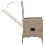 vidaXL Ensemble à manger de jardin avec coussins 3 Pièces Beige