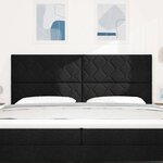vidaXL Tête de lit avec des lumières à LED Réglable Noir 200 cm tissu