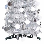vidaXL Sapin de Noël artificiel escamotable argenté 120 cm PET