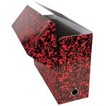 Boîte de classement carton exacompta tradition dos 12 cm  couleurs assorties - lot de 5