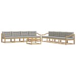 vidaXL Ensemble de canapés d'extérieur 9 pc Blanc et gris clair