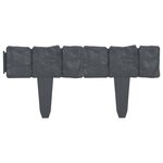 vidaXL Clôture de jardin Aspect de pierre 41 Pièces Plastique 10 m