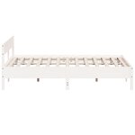 vidaXL Cadre de lit sans matelas blanc 200x200 cm bois massif de pin
