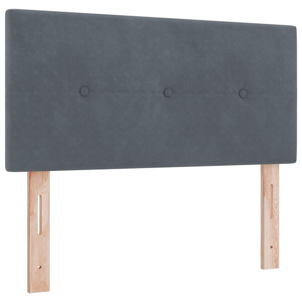 Tête de lit vidaXL Bouton capitonné Gris foncé 90 cm Velours