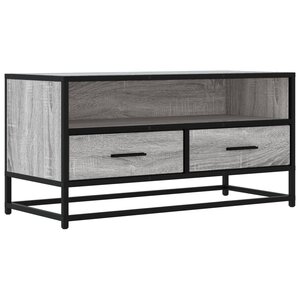 vidaXL Meuble TV sonoma gris 80x34 5x40 cm bois d'ingénierie et métal