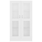 vidaXL Armoire à vitrine Blanc 82 5x30 5x150 cm Bois d'ingénierie