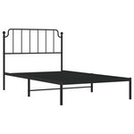 vidaXL Cadre de lit métal sans matelas avec tête de lit noir 107x203cm