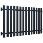 vidaXL Panneau clôture Anthracite 170 5x150 cm Acier enduit de poudre