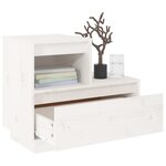 vidaXL Tables de chevet 2 Pièces Blanc 60x34x51 cm Bois de pin solide