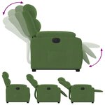 vidaXL Fauteuil inclinable électrique vert clair velours