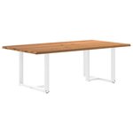 vidaXL Table à manger et bord naturel bois massif chêne rectangulaire