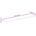 vidaXL Dessus de table rectangulaire bois massif de manguier brut