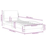 vidaXL Cadre de lit Dover noir 90x200 cm similicuir