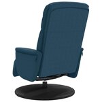 vidaXL Fauteuil inclinable avec repose-pied bleu velours