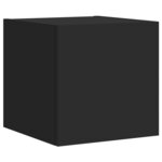vidaXL Meuble TV muraux 4 Pièces avec lumières LED noir