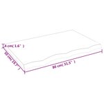 vidaXL Dessus de table marron foncé bois chêne massif traité