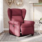 vidaXL Fauteuil inclinable électrique Rouge bordeaux Tissu