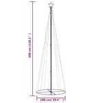 vidaXL Arbre de Noël cône 310 LED Colorées 100x300 cm