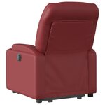 vidaXL Fauteuil inclinable de massage électrique rouge bordeaux