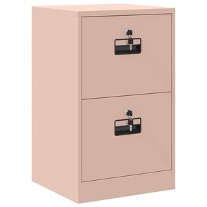 vidaXL Cabinet de Dossier Rose 44 x 50 x 106.5 cm Acier Laminé à Froid