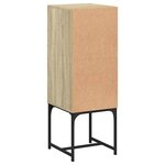 vidaXL Armoire latérale avec porte en verre chêne sonoma 35x37x100 cm