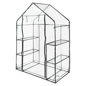 FLO Serre avec 4 étagères 143x73x195 cm transparent et noir