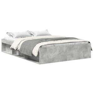 vidaXL Cadre de lit sans matelas gris béton 120x190 cm