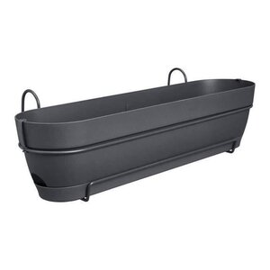 Balconnière rectangulaire 11 L - Ø 70 x 26 x 17 7 cm - Plastique - Anthracite