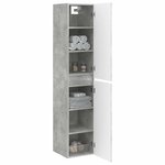 vidaXL Cabinet de Salle de Bain Mural Gris béton 33 x 34 5 x 160 cm