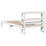 vidaXL Cadre de lit avec tête de lit sans matelas blanc 75x190 cm