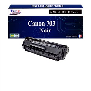 T3AZUR - Toner compatible avec Canon FX10 / FX9 / 703 pour Canon MF-4130  MF-4140  MF-4150  MF-4200  MF-4270 Noir - 2 000p