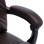 vidaXL Chaise de bureau de massage Marron Similicuir