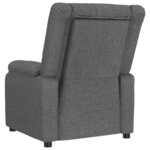 vidaXL Fauteuil inclinable Gris foncé Tissu